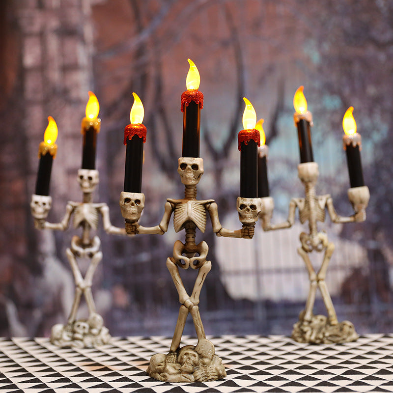 Halloween skeleton candles decoration