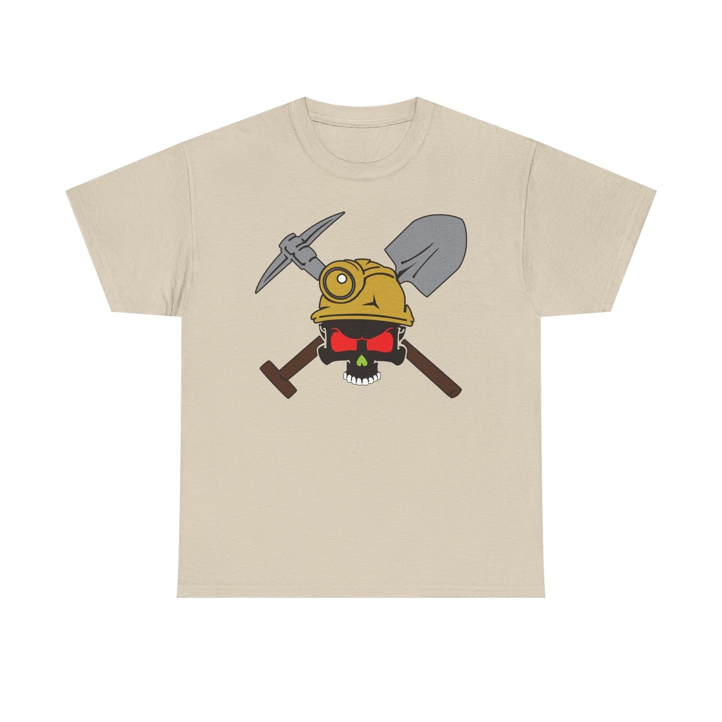 Miner Skull. Heavy Cotton T-Shirt
