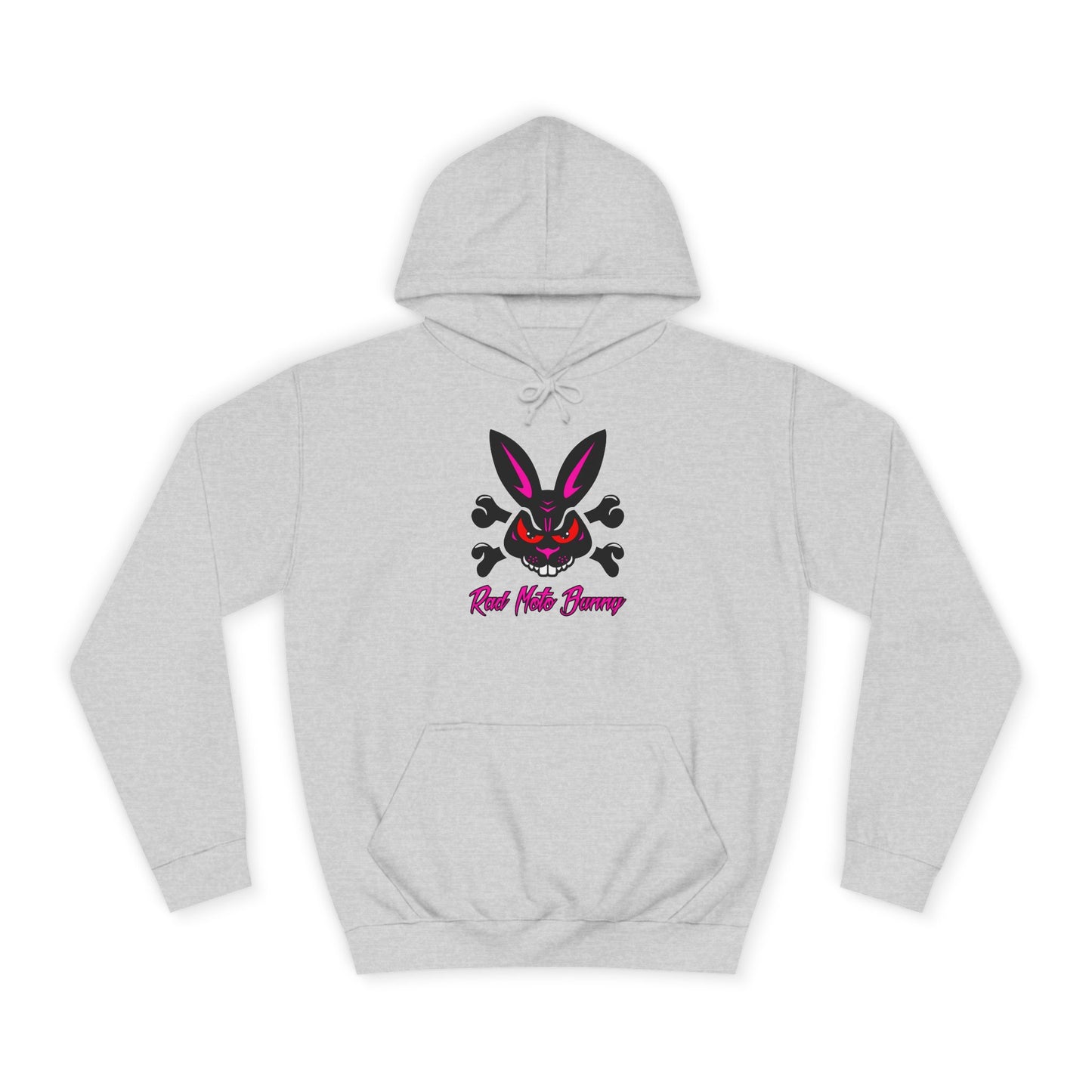 Rad Moto Bunny, Unisex Hoodie - Biker Style Sweatshirt for Motorcycle Enthusiasts