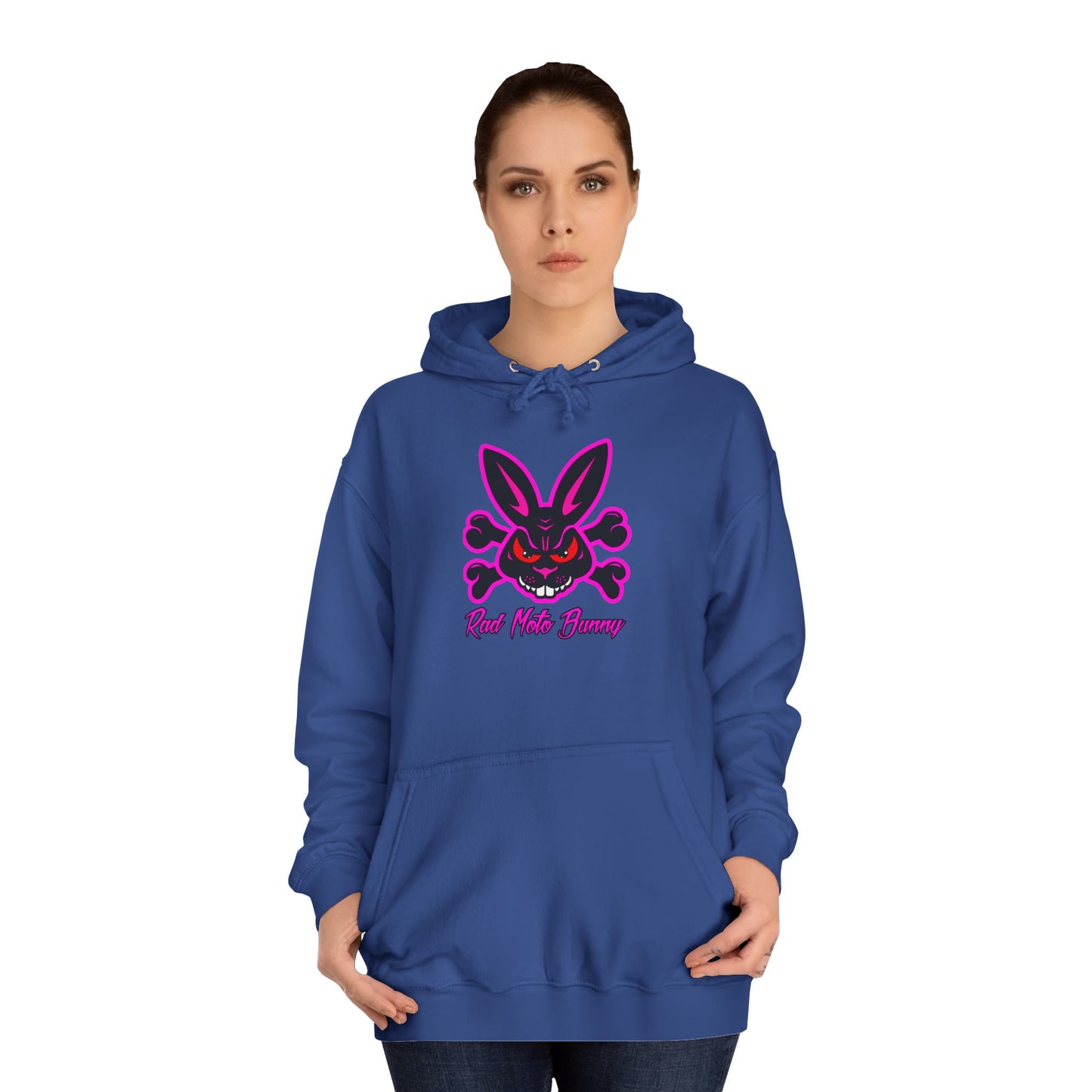 Zip Tie Certified, Rad Moto Bunny, Unisex Hoodie - Biker Style Sweatshirt for Motorcycle Enthusiasts