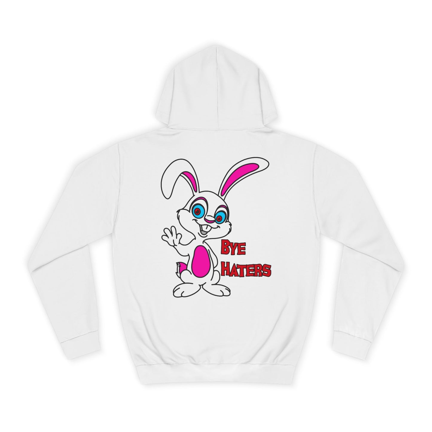 Bye Haters Bunny, Rad Moto Bunny, Unisex Hoodie - Biker Style Sweatshirt for Motorcycle Enthusiasts