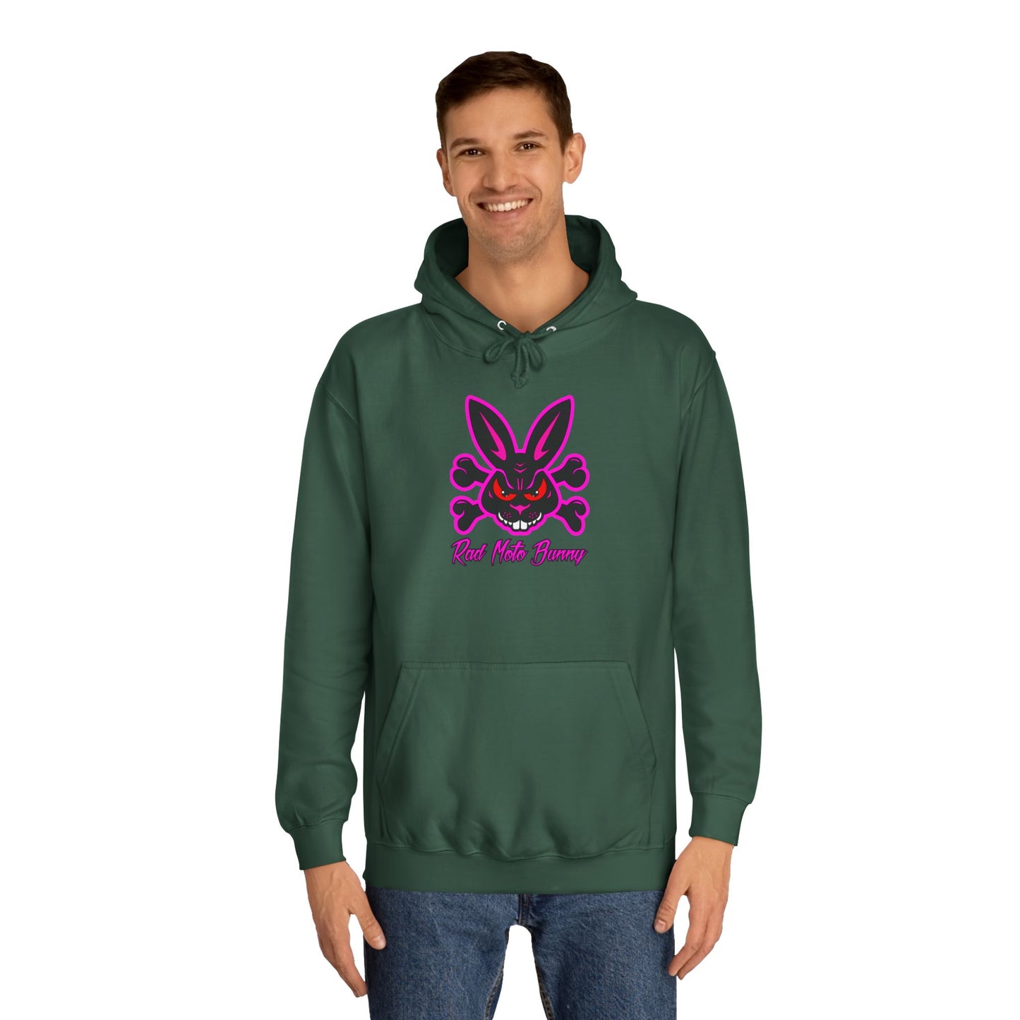 Zip Tie Certified, Rad Moto Bunny, Unisex Hoodie - Biker Style Sweatshirt for Motorcycle Enthusiasts