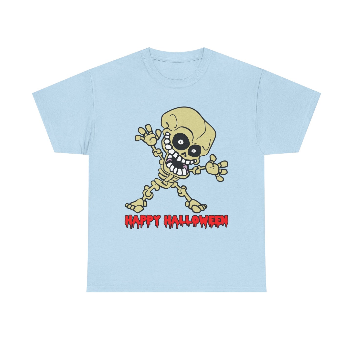 Happy Halloween Skeleton. Heavy Cotton T-Shirt