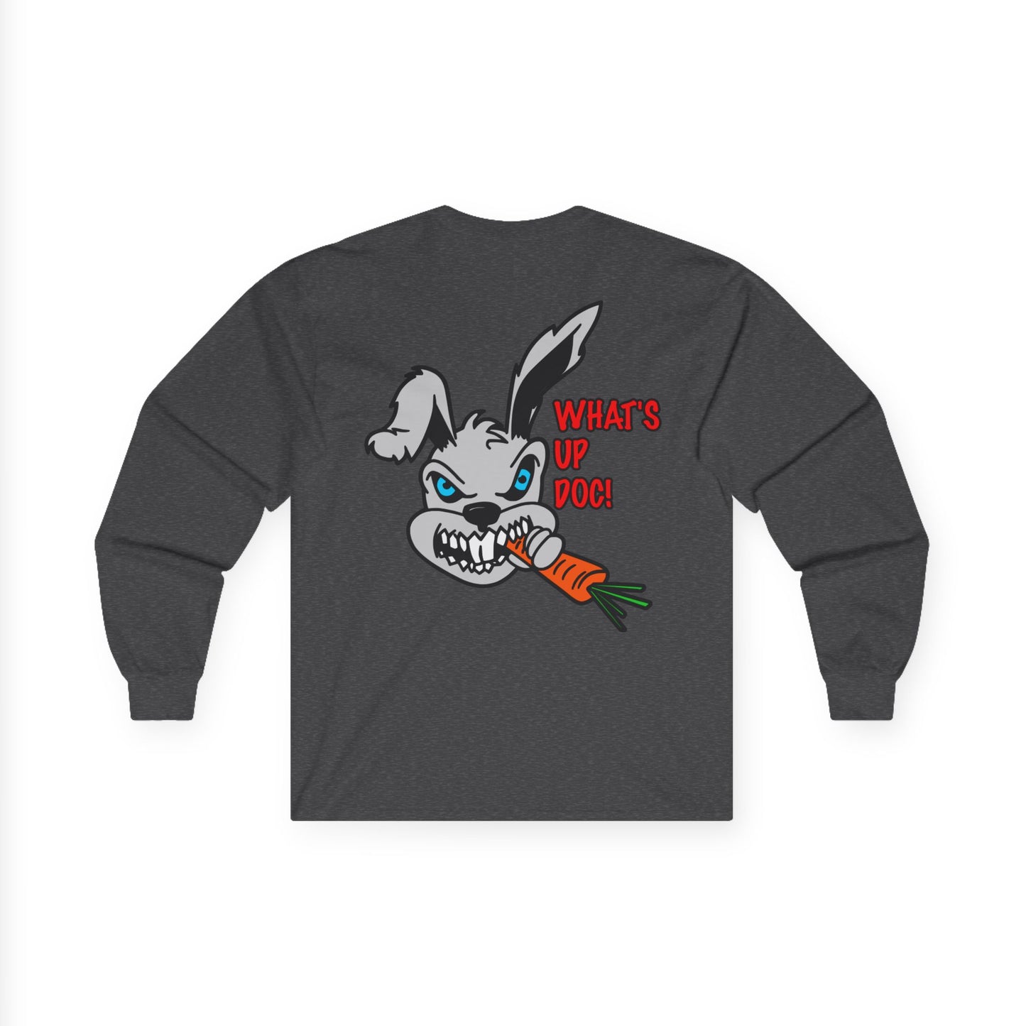 What's up Doc Bunny, Rad Moto Bunny, Unisex Long Sleeve Tee - Bold Graphic T-Shirt for Motorcycle Enthusiasts