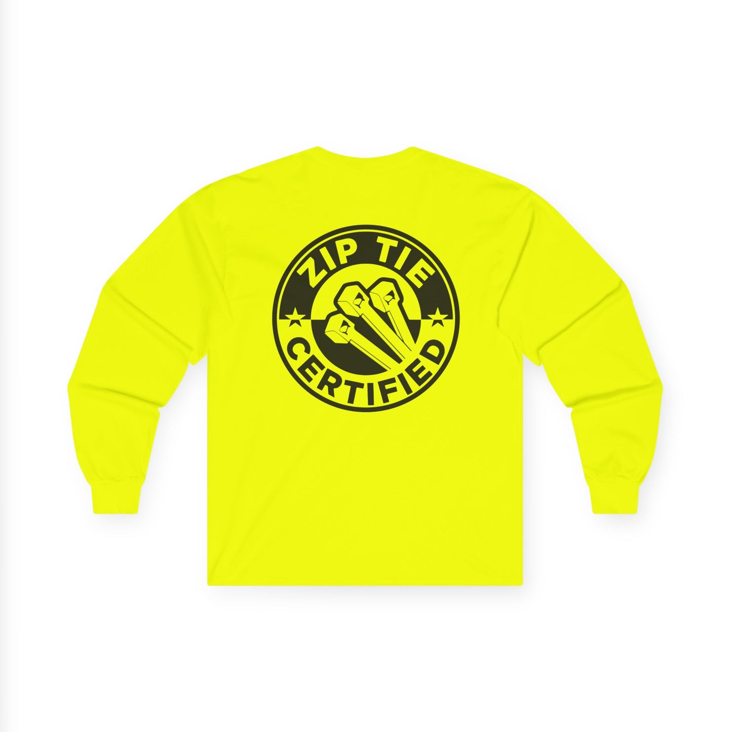 Zip Tie Certified, Rad Moto Bunny, Unisex Long Sleeve Tee - Bold Graphic T-Shirt for Motorcycle Enthusiasts