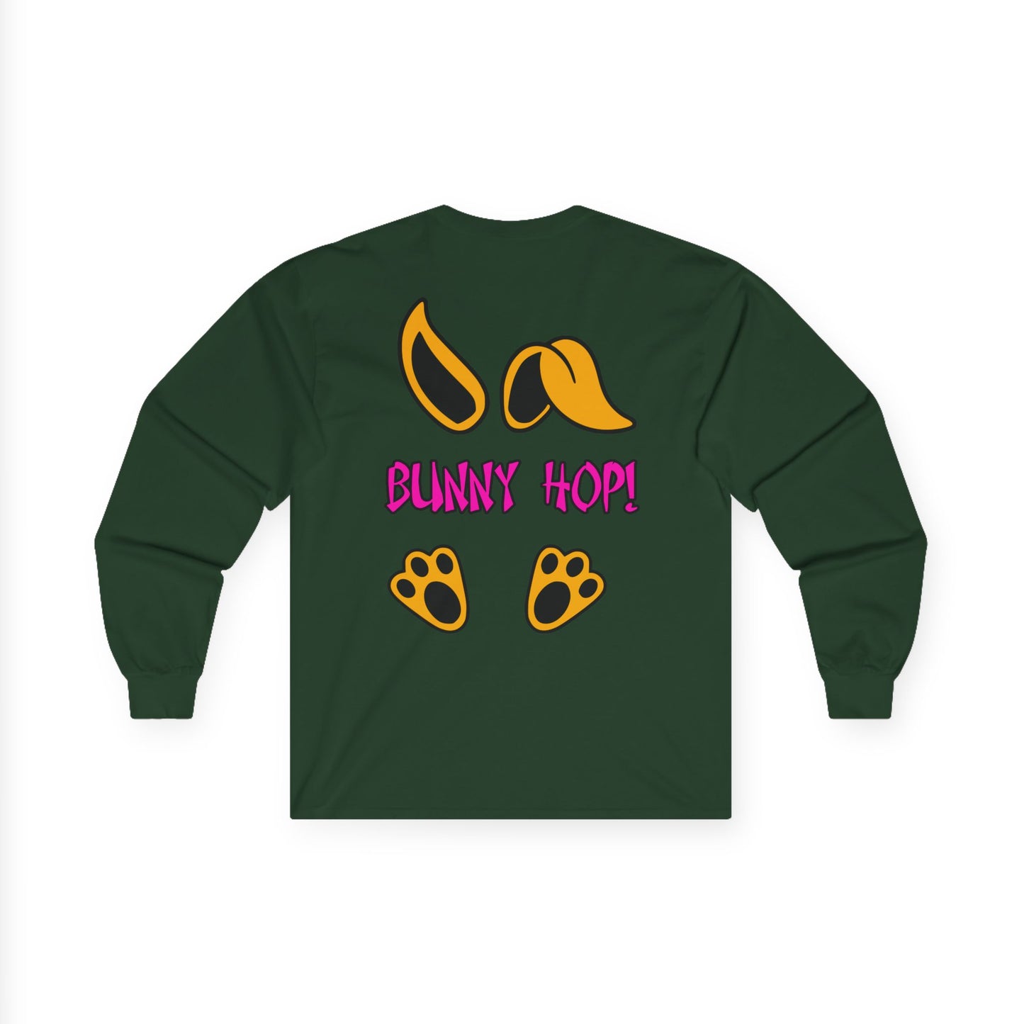 Bunny Hop! 2, Rad Moto Bunny, Unisex Long Sleeve Tee - Bold Graphic T-Shirt for Motorcycle Enthusiasts
