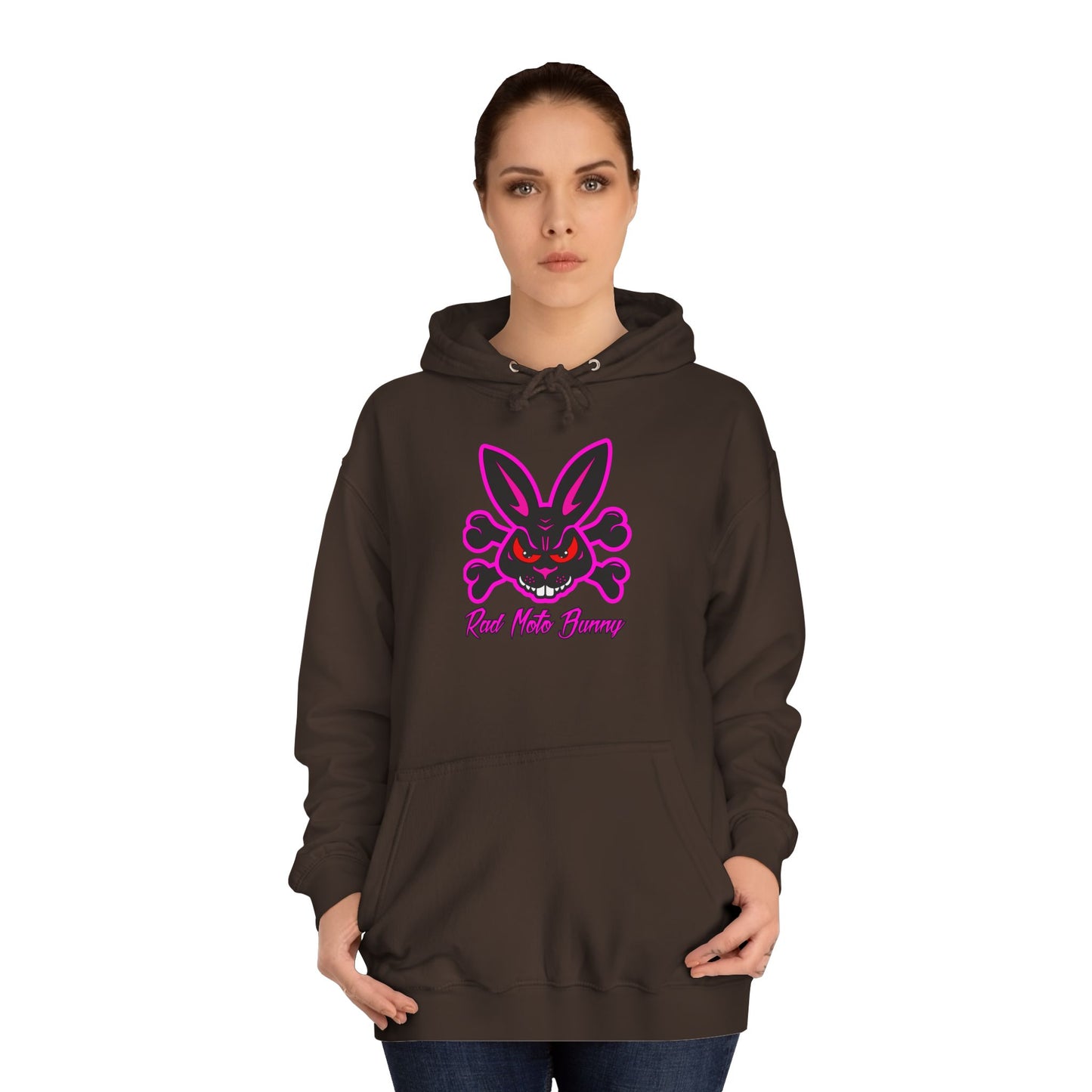 Alien Bunny, Rad Moto Bunny, Unisex Hoodie - Biker Style Sweatshirt for Motorcycle Enthusiasts