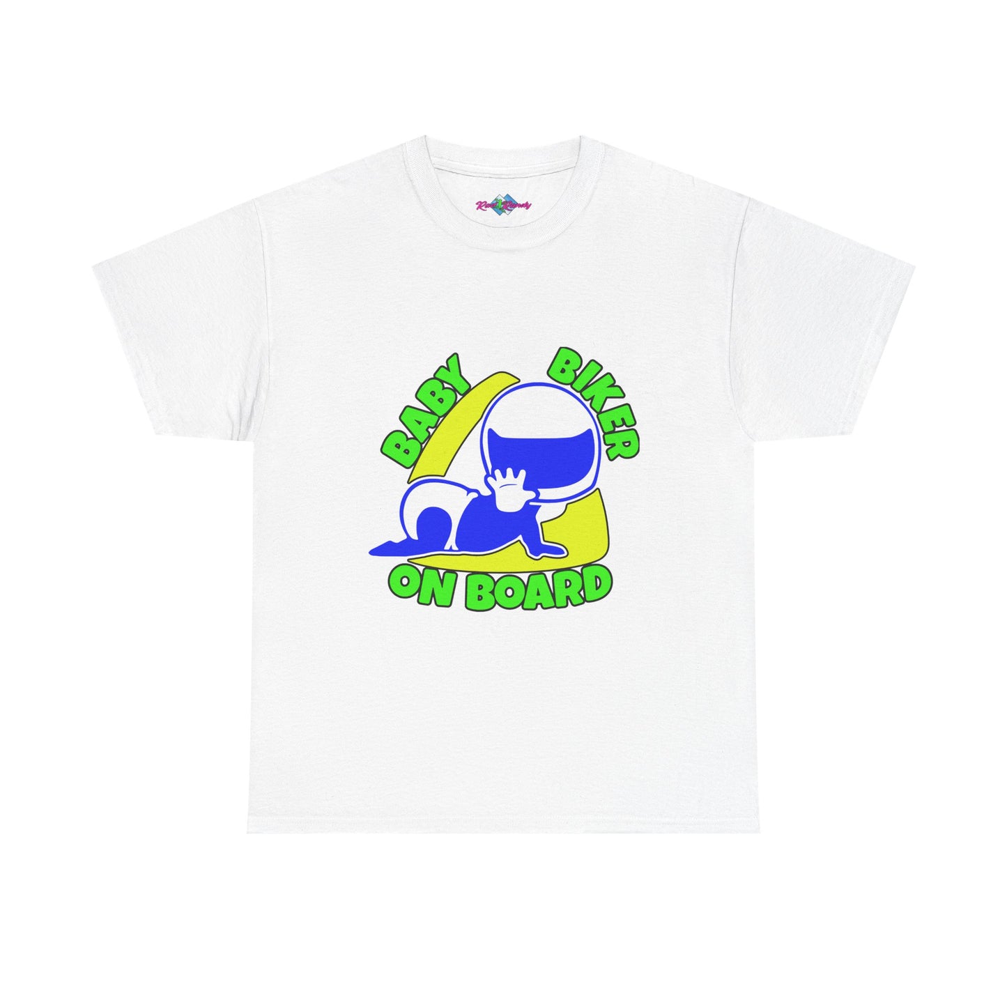 Baby Biker on Board. Boy. Heavy Cotton T-Shirt