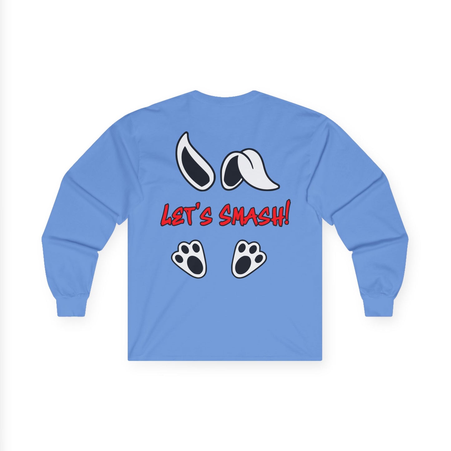 Let's Smash!, Rad Moto Bunny, Unisex Long Sleeve Tee - Bold Graphic T-Shirt for Motorcycle Enthusiasts