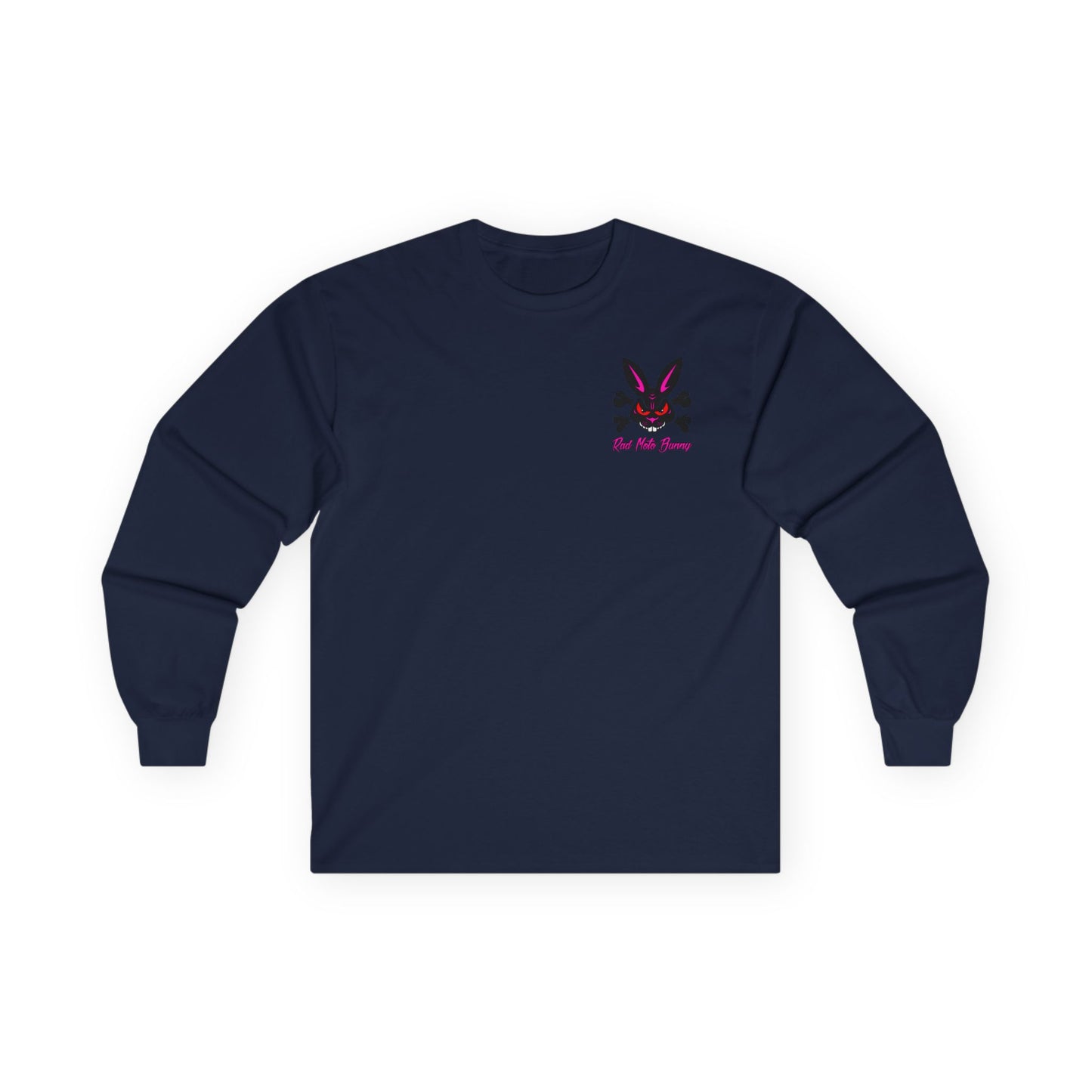 Breakout Skull, Rad Moto Bunny, Unisex Long Sleeve Tee - Bold Graphic T-Shirt for Motorcycle Enthusiasts