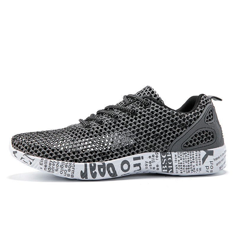 Casual Men's Hollow Lace Breathable Sneakers