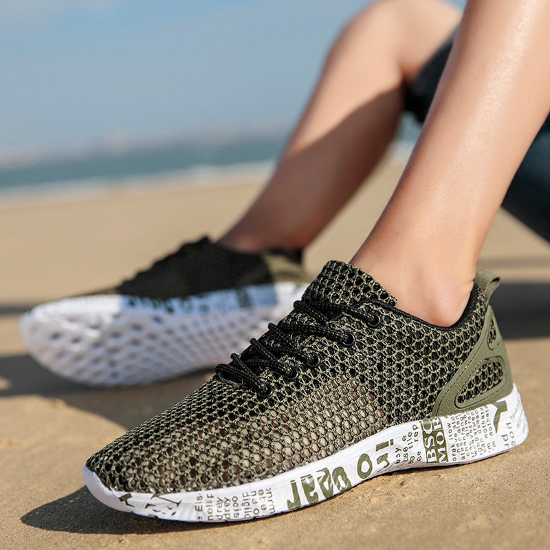 Casual Men's Hollow Lace Breathable Sneakers
