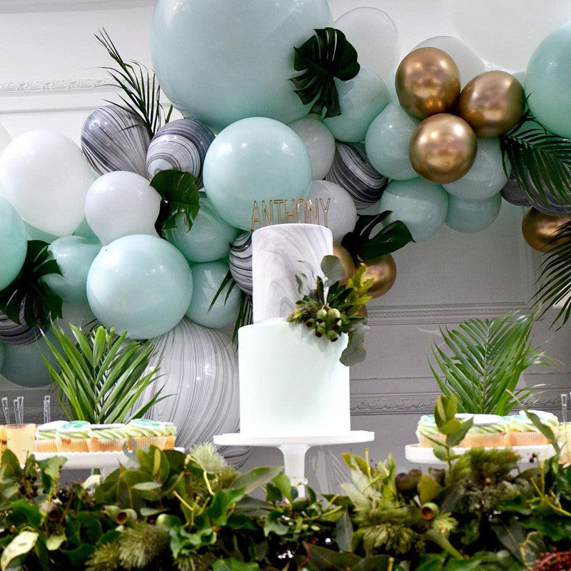 373pcs Balloons Arch Double Layer Macaron Pastel Latex Balloon Garland Kit