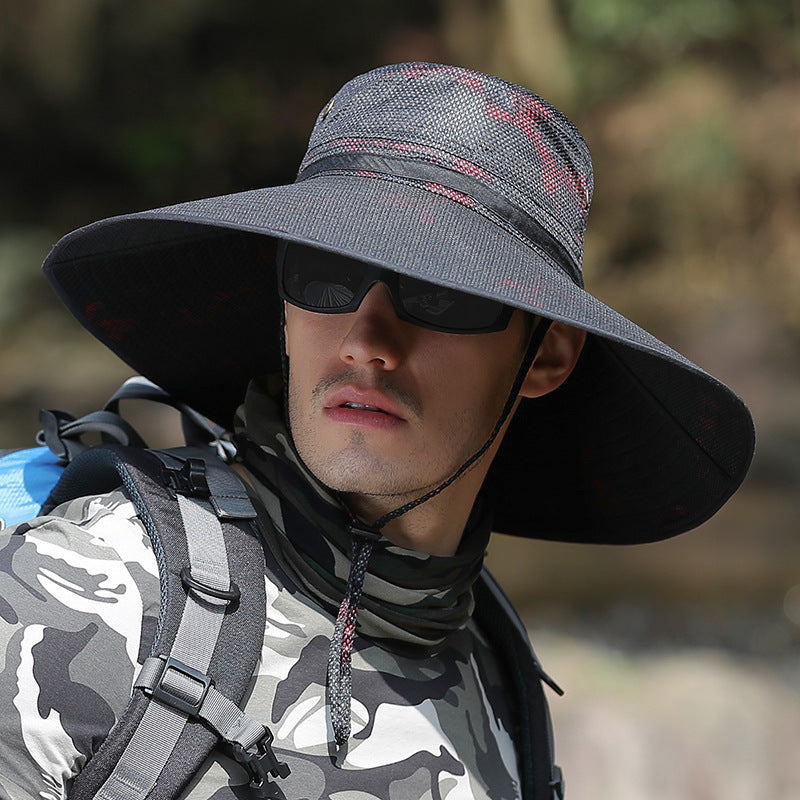 Camouflage Large Brim Shade Hat