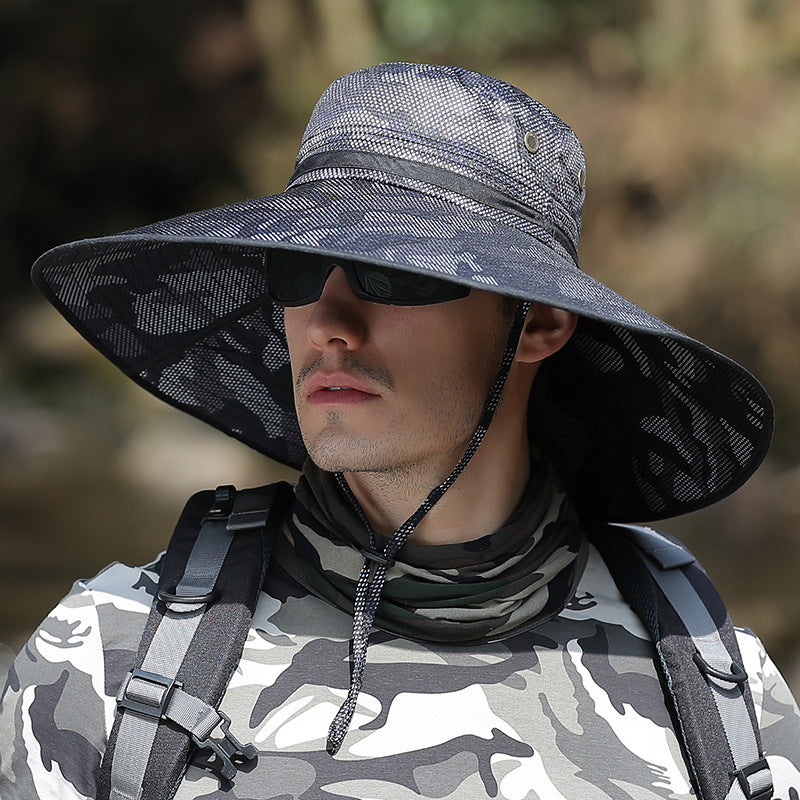 Camouflage Large Brim Shade Hat