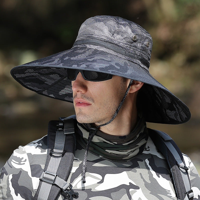 Camouflage Large Brim Shade Hat