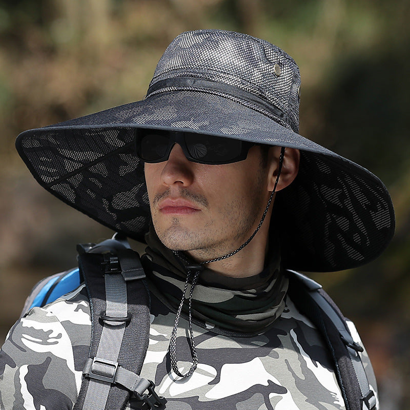 Camouflage Large Brim Shade Hat