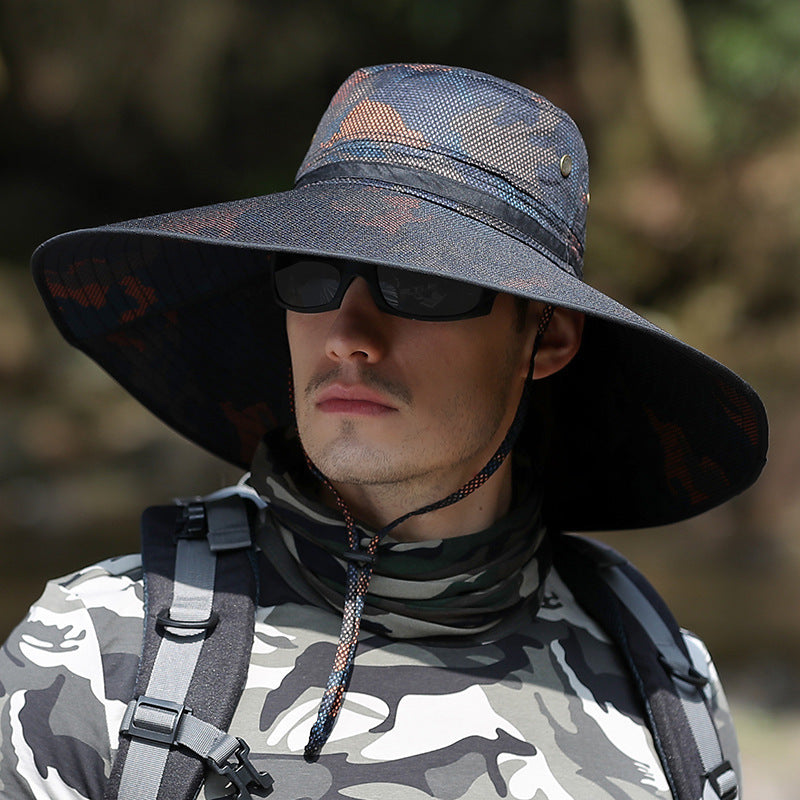 Camouflage Large Brim Shade Hat