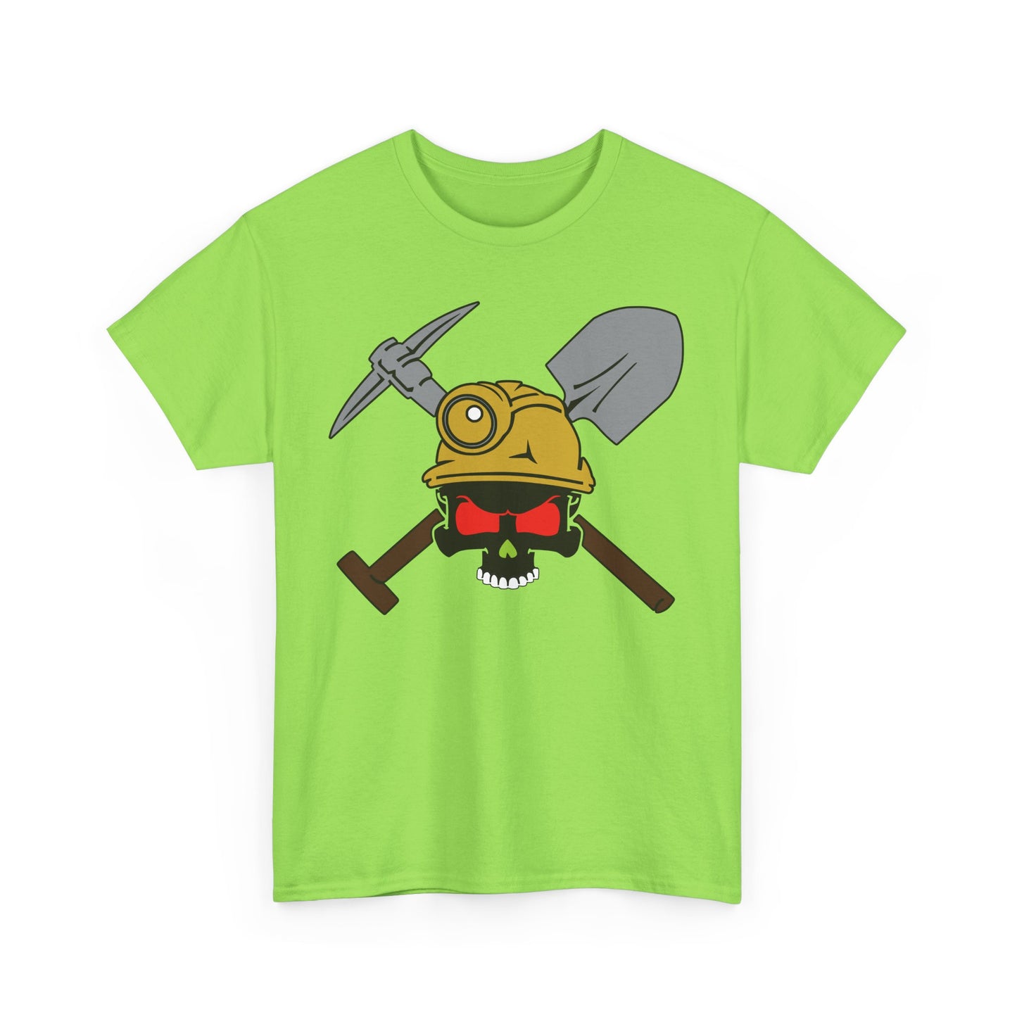 Miner Skull. Heavy Cotton T-Shirt