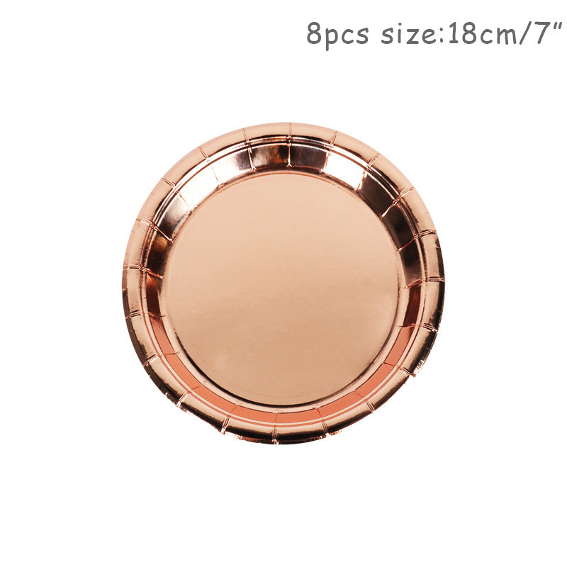 Rose Gold Disposable Party Supplies