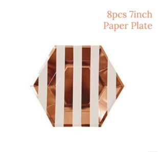 Rose Gold Disposable Party Supplies