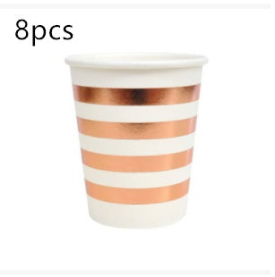 Rose Gold Disposable Party Supplies