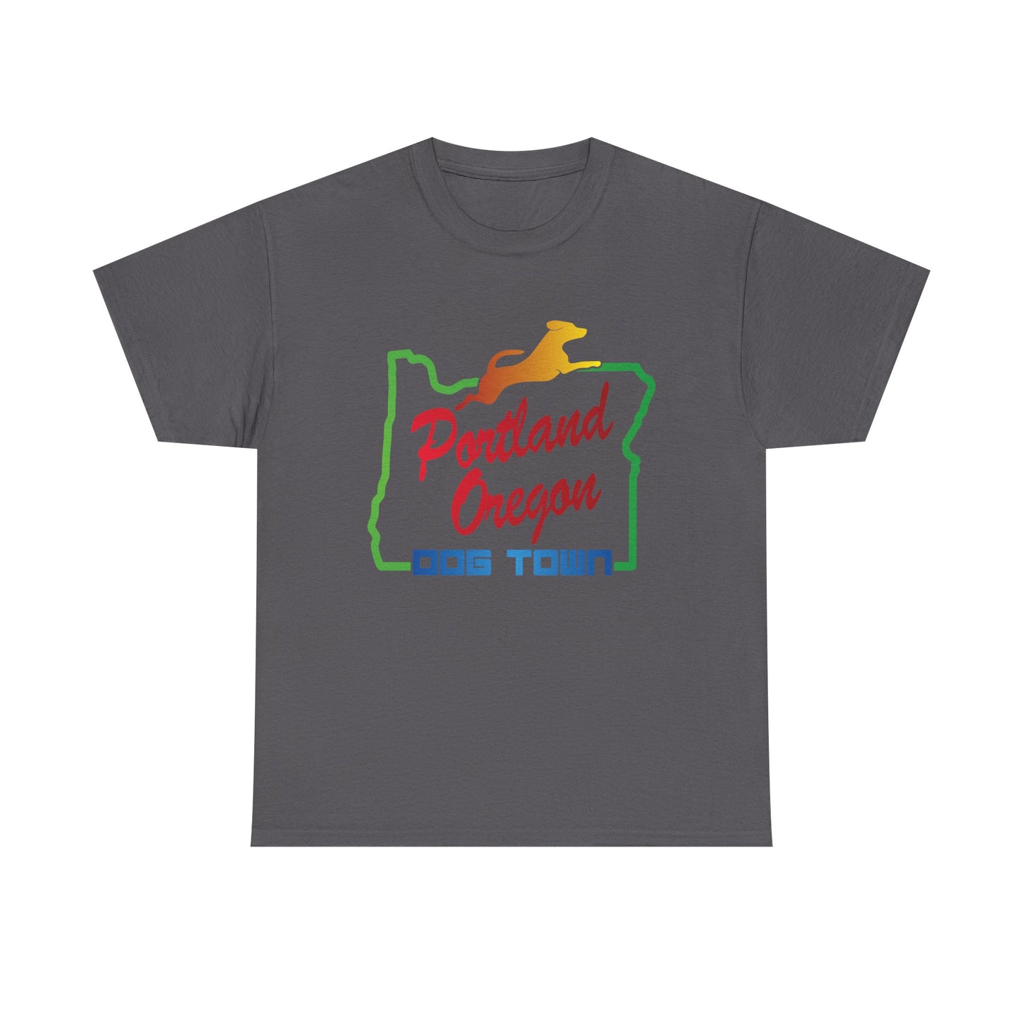 Portland Oregon Dog Town. Heavy Cotton T-Shirt