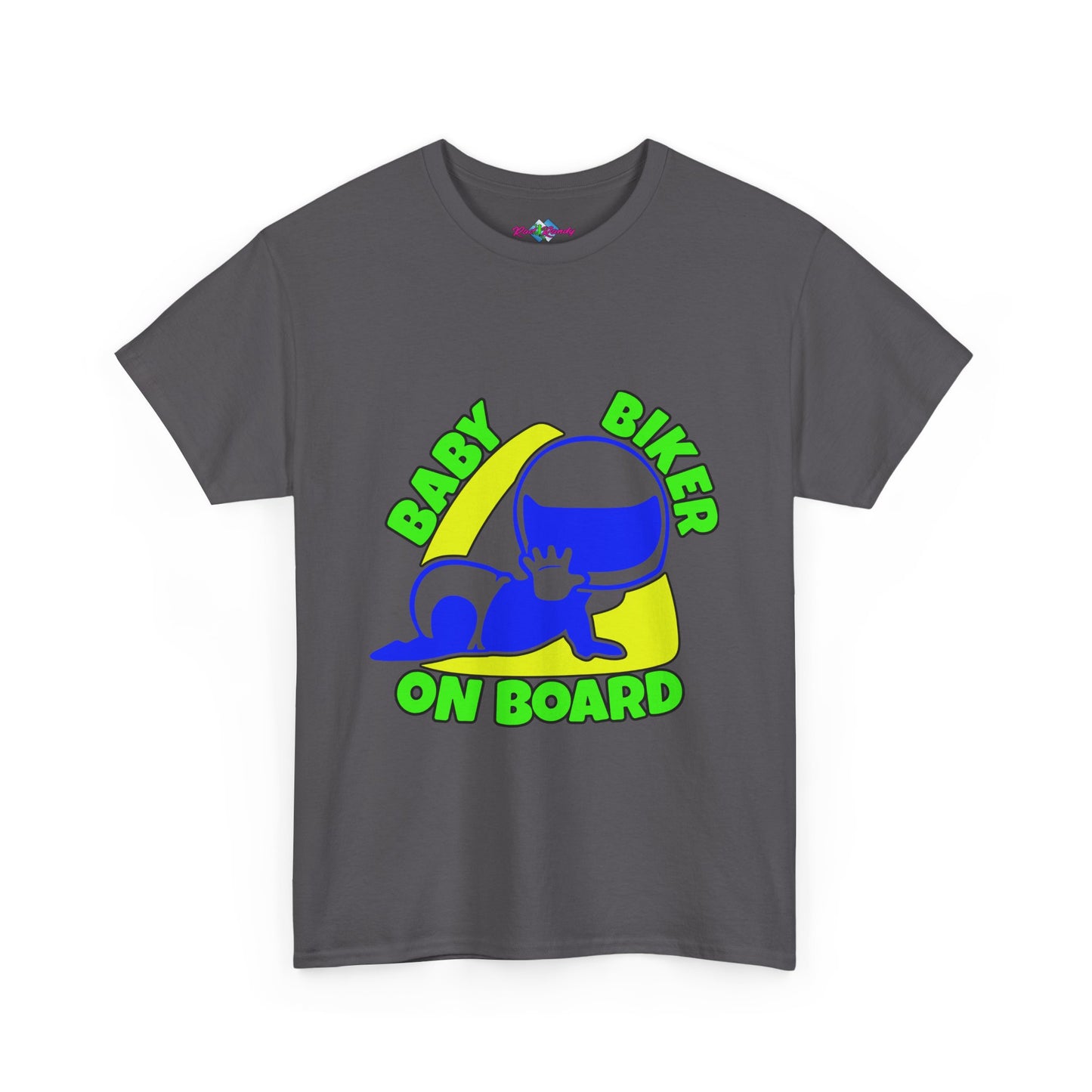 Baby Biker on Board. Boy. Heavy Cotton T-Shirt