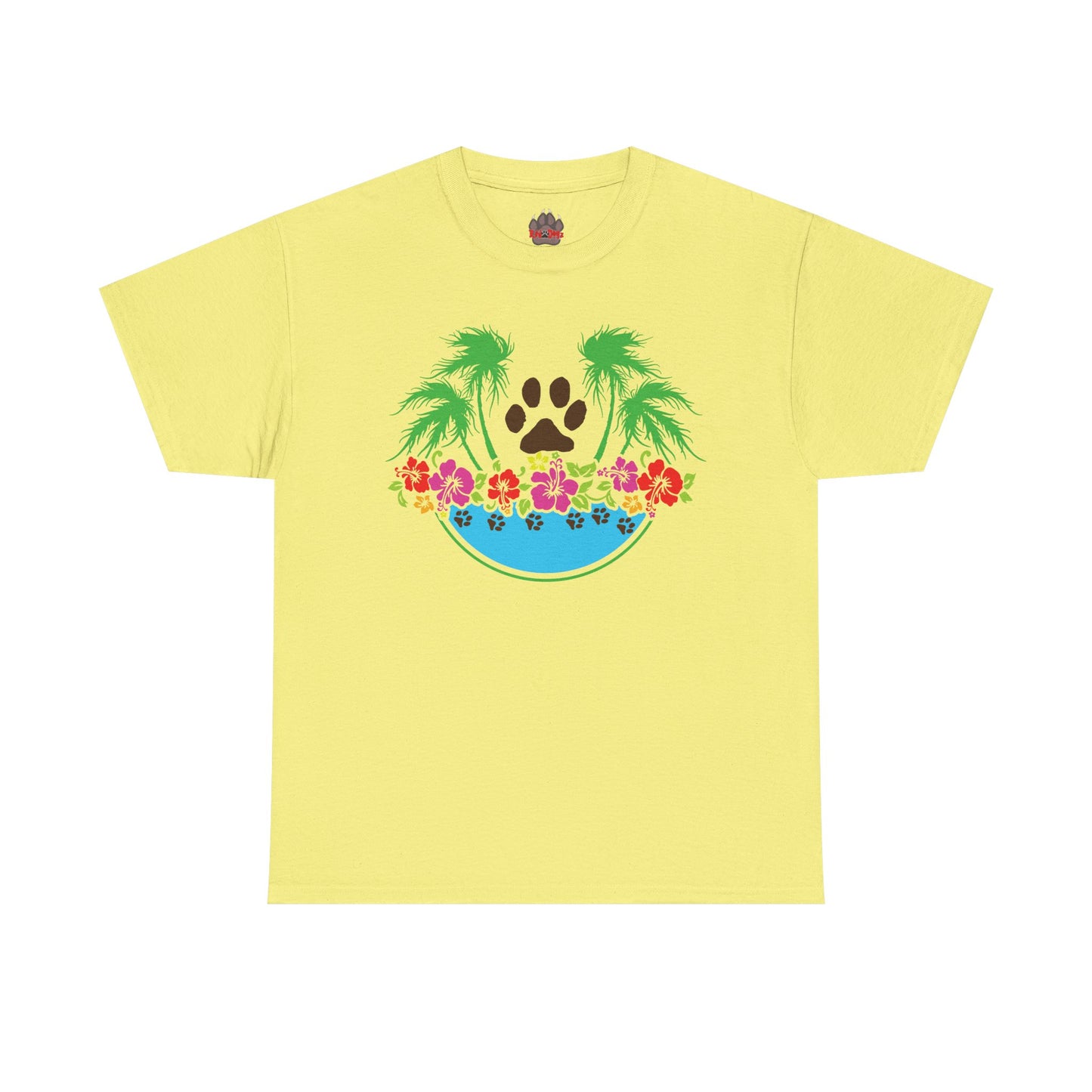 Tropical Paws. Heavy Cotton T-Shirt