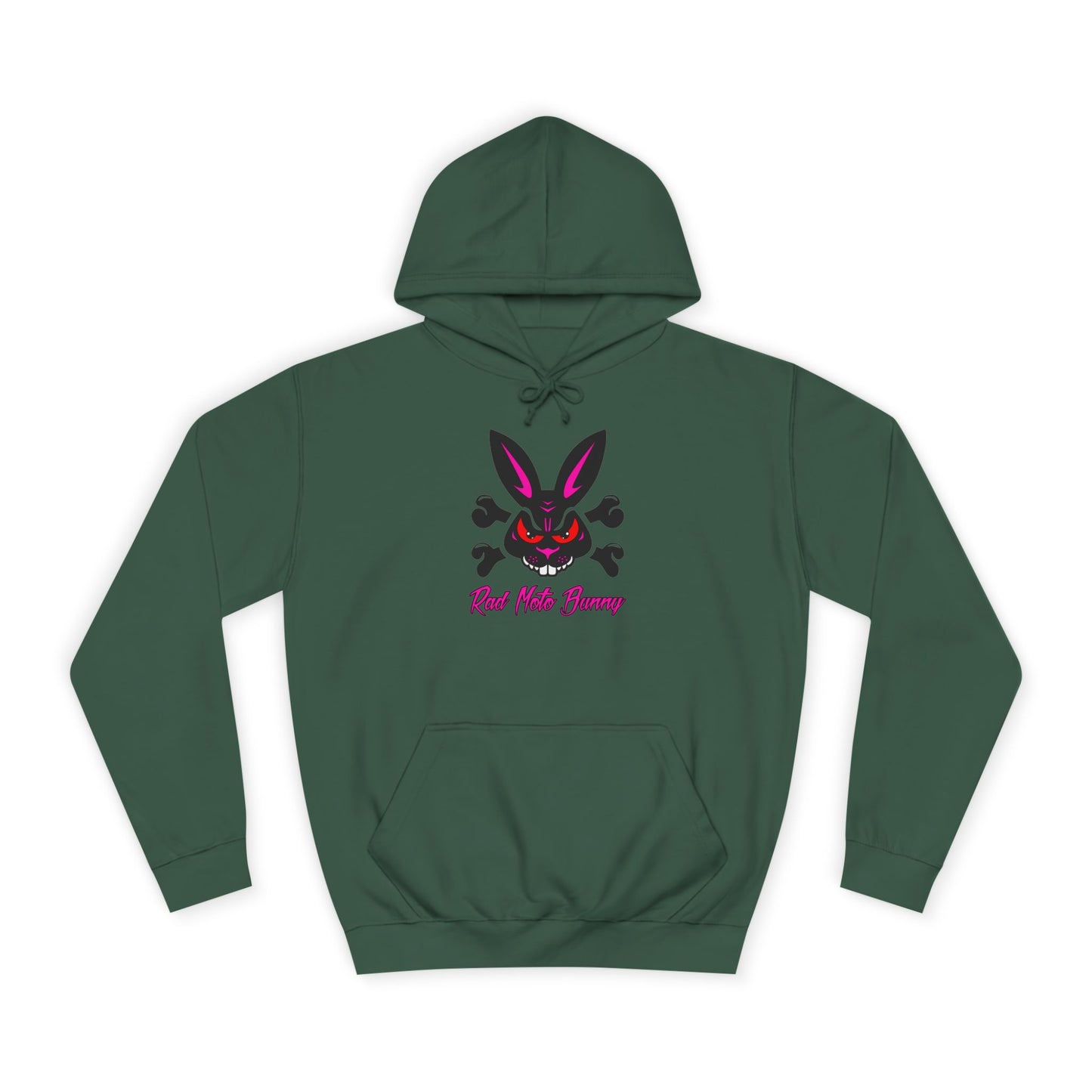 Breakout Skull, Rad Moto Bunny, Unisex Hoodie - Biker Style Sweatshirt for Motorcycle Enthusiasts