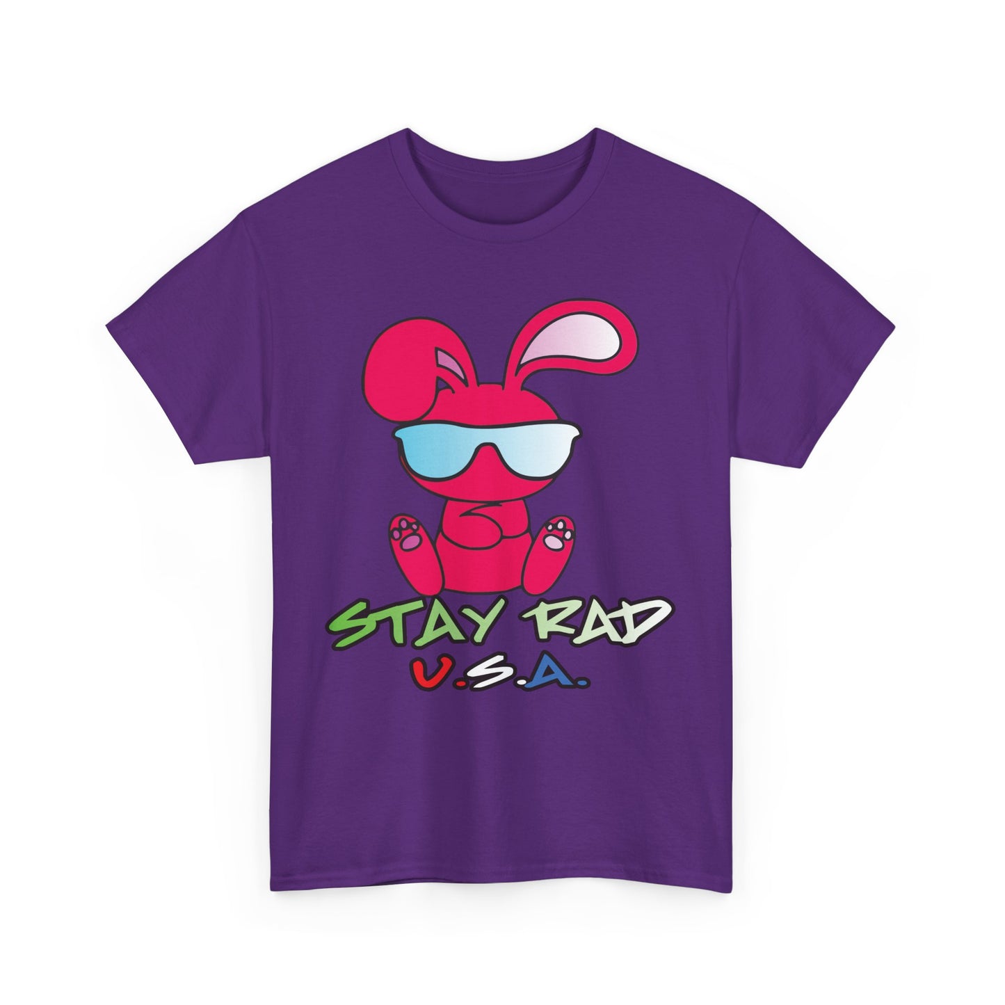Stay Rad USA Bunny. Heavy Cotton T-Shirt