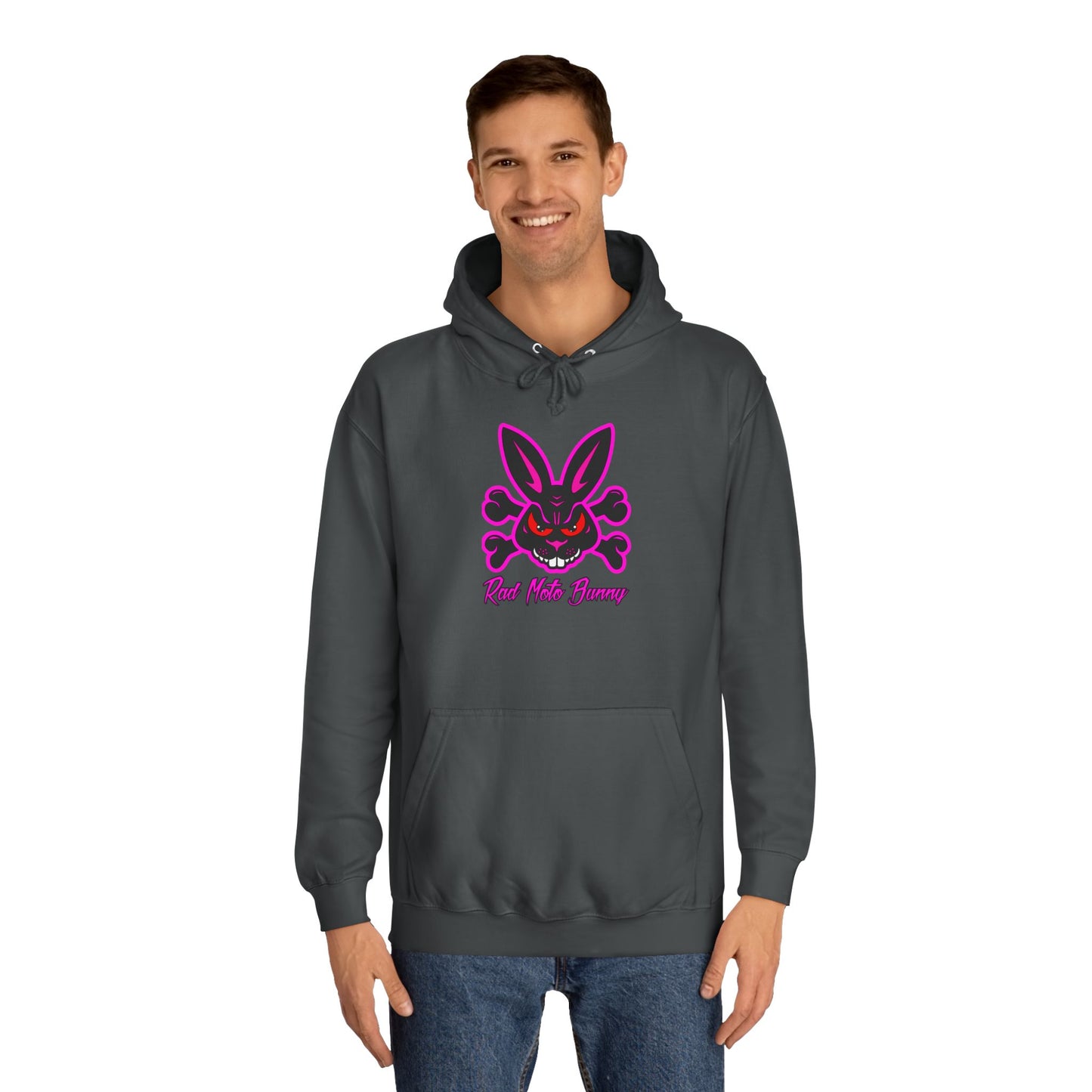 Zip Tie Certified, Rad Moto Bunny, Unisex Hoodie - Biker Style Sweatshirt for Motorcycle Enthusiasts