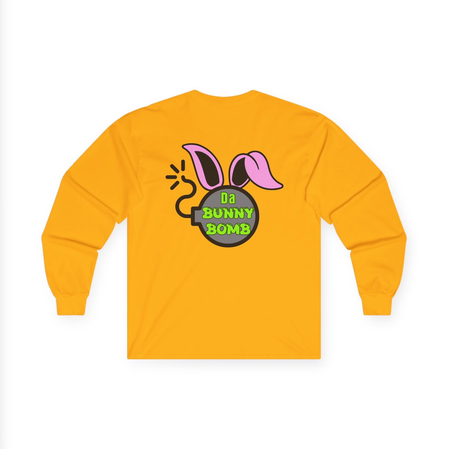 Da Bunny Bomb, Rad Moto Bunny, Unisex Long Sleeve Tee - Bold Graphic T-Shirt for Motorcycle Enthusiasts