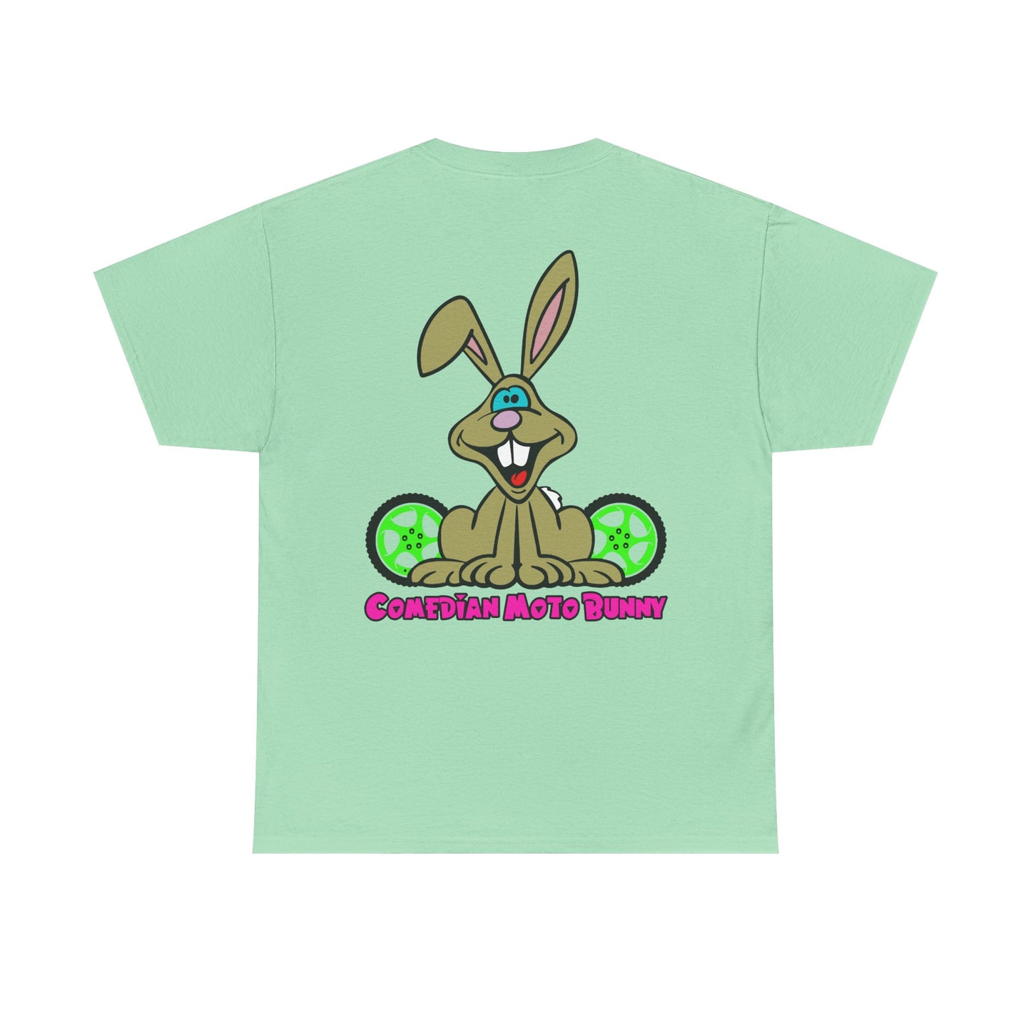 Comedian Moto Bunny, Rad Moto Bunny, Heavy Cotton T-Shirt