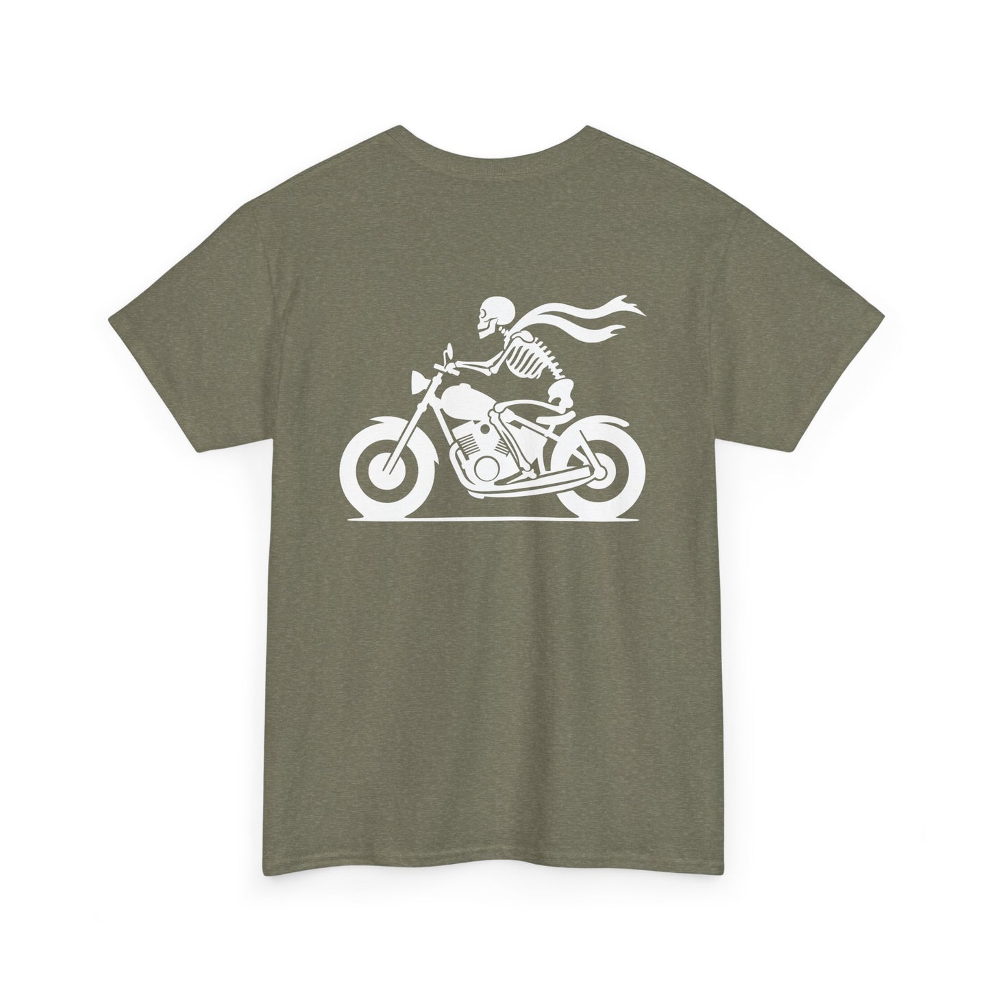 Skeleton Rider, Rad Moto Bunny, Heavy Cotton T-Shirt