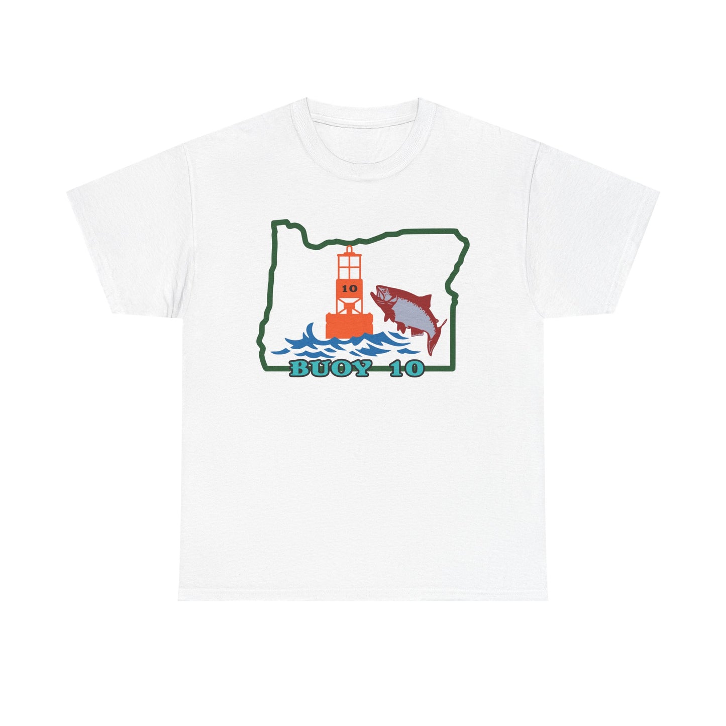 Buoy 10, Oregon. Heavy Cotton T-Shirt