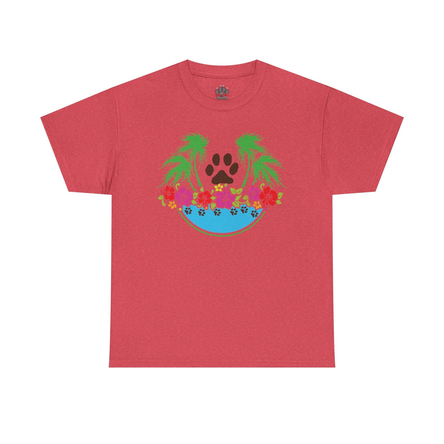 Tropical Paws. Heavy Cotton T-Shirt