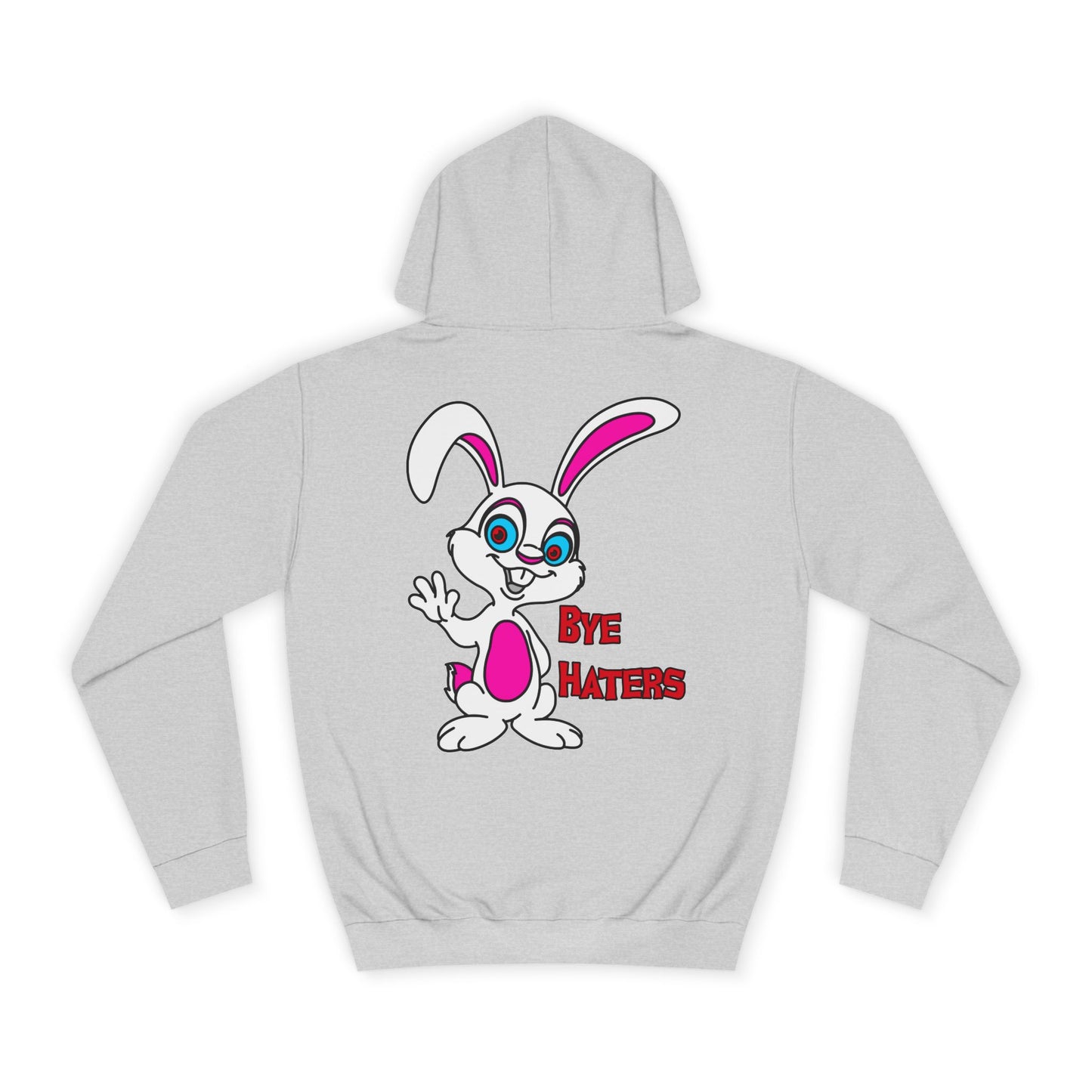 Bye Haters Bunny, Rad Moto Bunny, Unisex Hoodie - Biker Style Sweatshirt for Motorcycle Enthusiasts