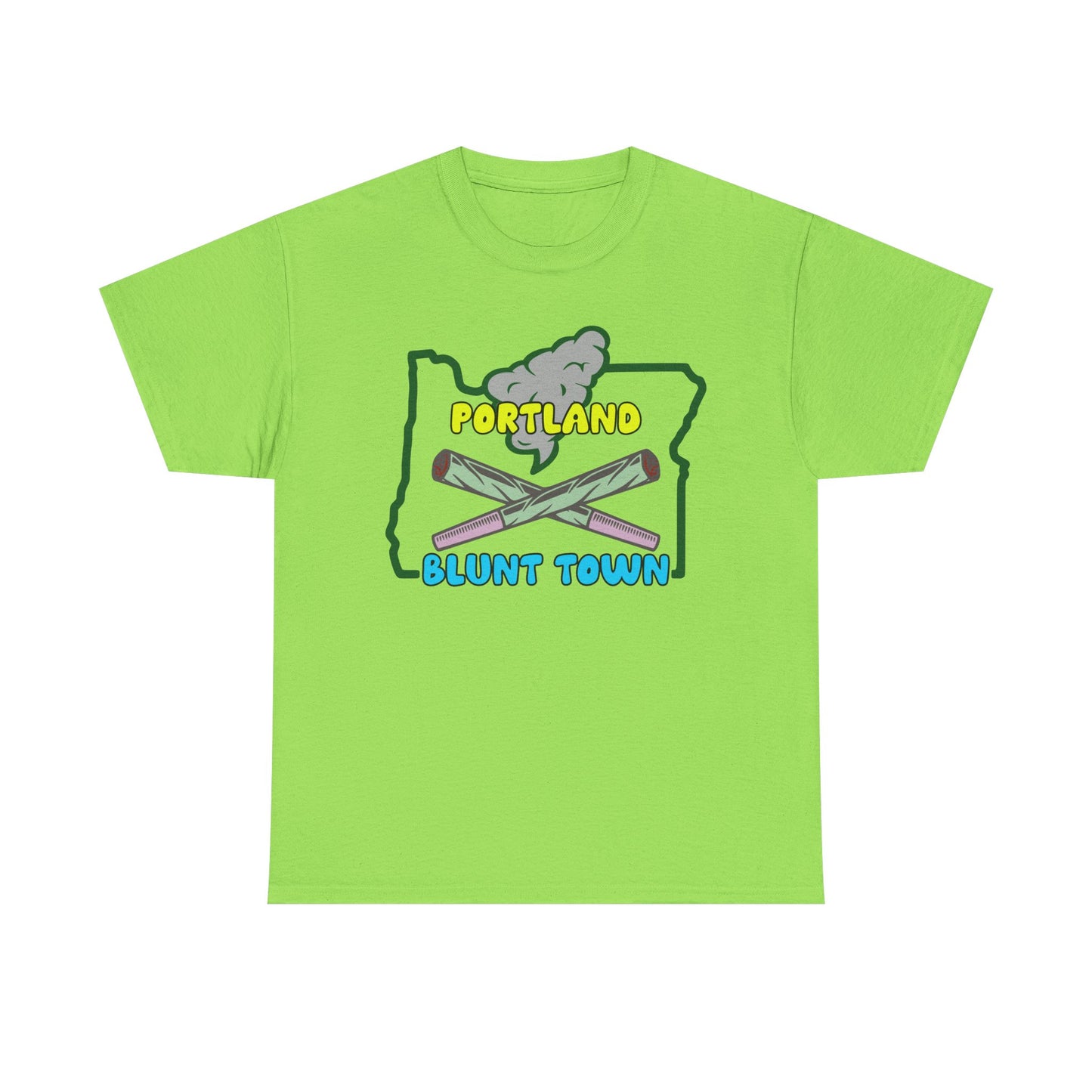Portland Oregon, Blunt Town. Heavy Cotton T-Shirt