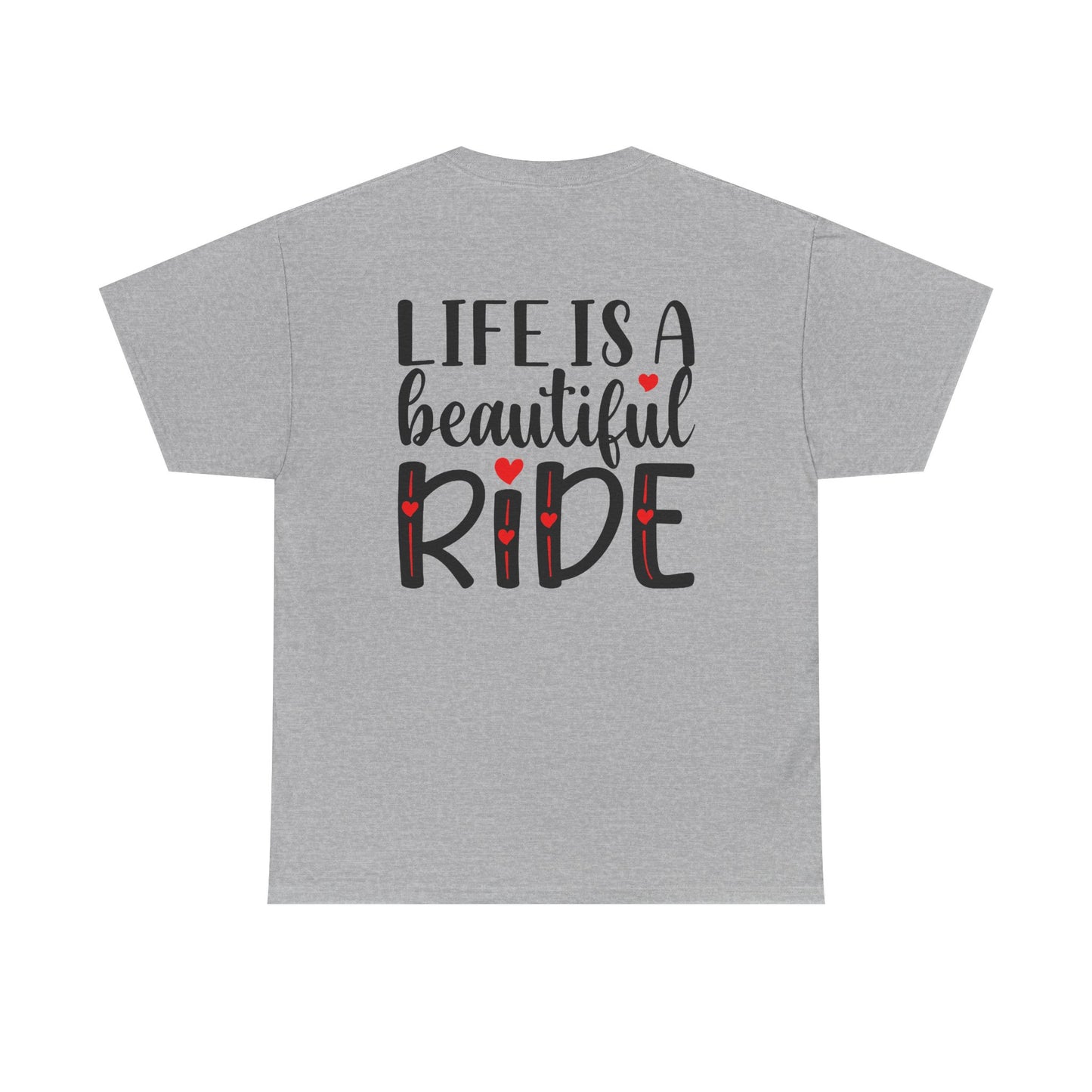 Life is a Beautiful Ride, Rad Moto Bunny, Heavy Cotton T-Shirt