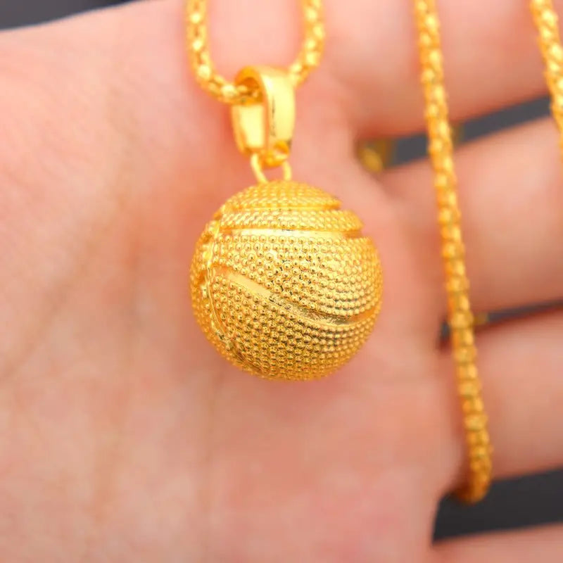 Basketball Pendant Necklace.