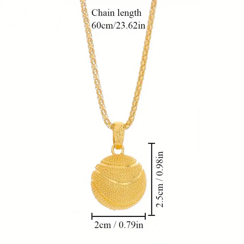 Basketball Pendant Necklace.