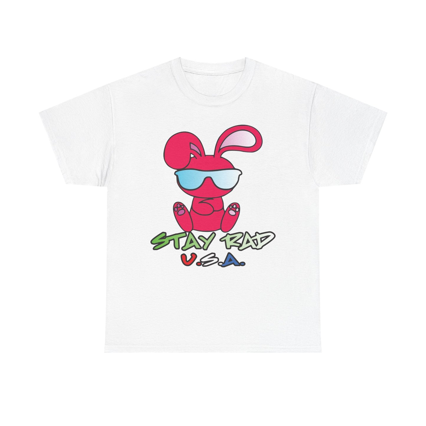 Stay Rad USA Bunny. Heavy Cotton T-Shirt
