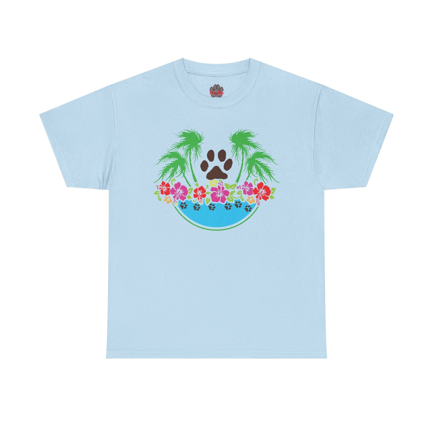 Tropical Paws. Heavy Cotton T-Shirt