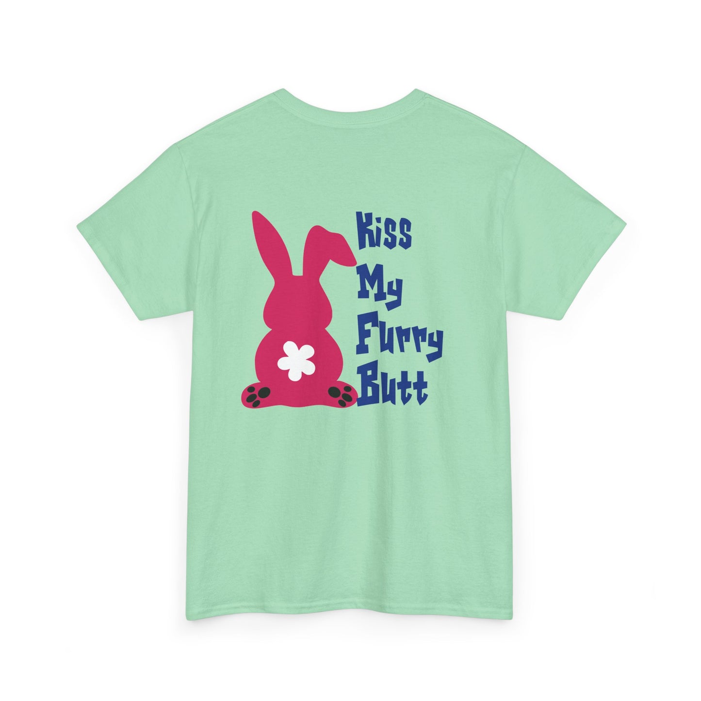Kiss my furry Butt, Rad Moto Bunny, Heavy Cotton T-Shirt