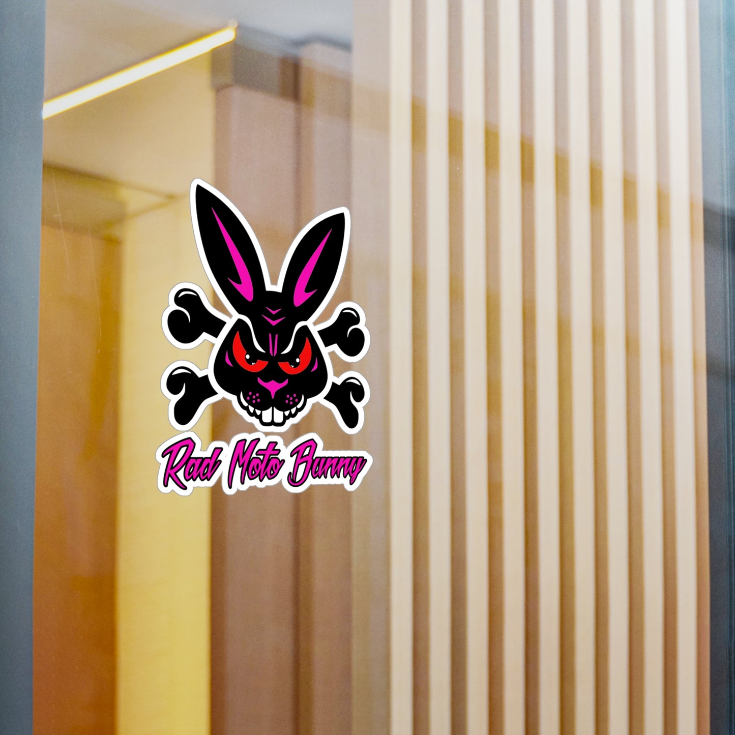Rad Moto Bunny. Kiss-Cut Vinyl Sticker