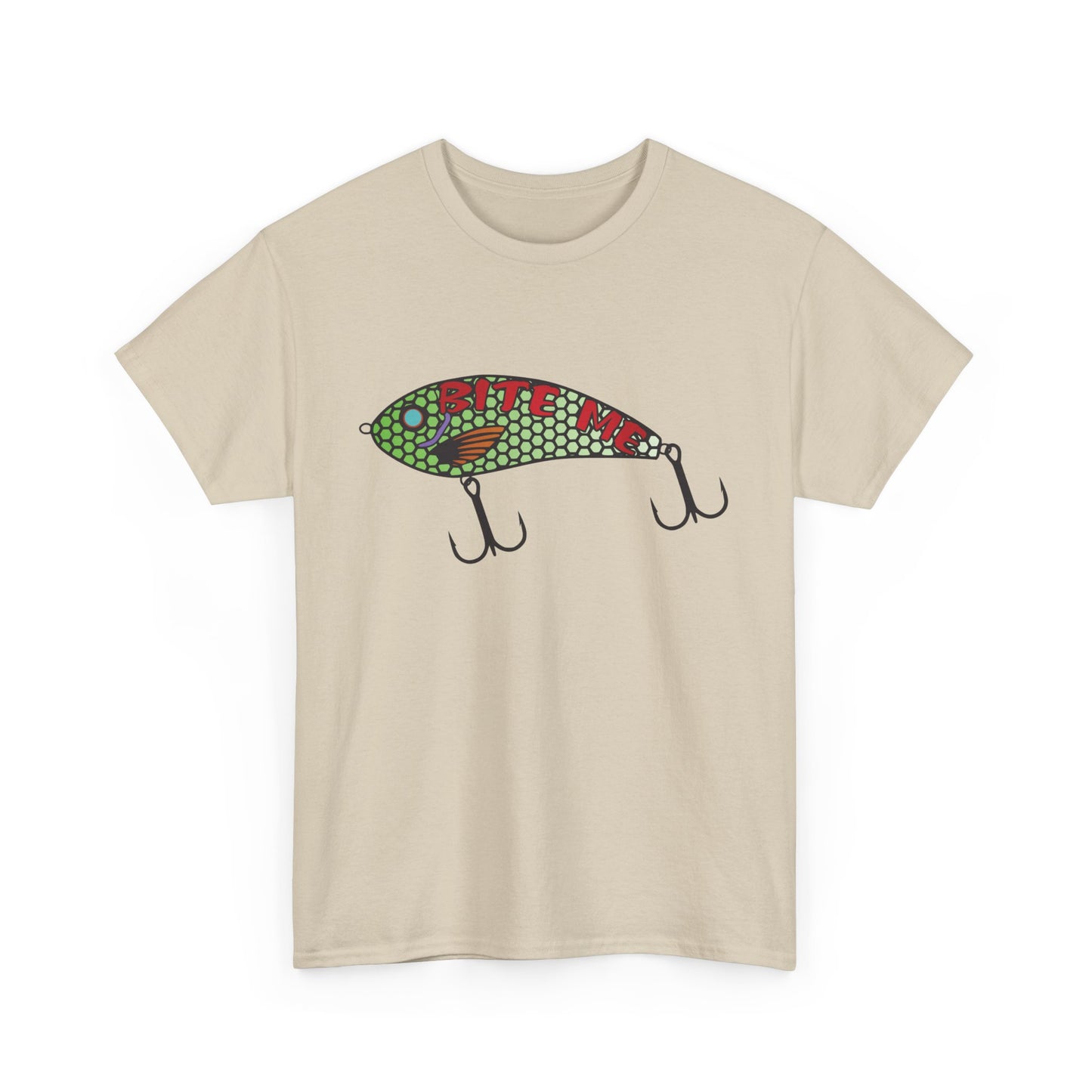 Bite Me Fish Lure. Heavy Cotton T-Shirt