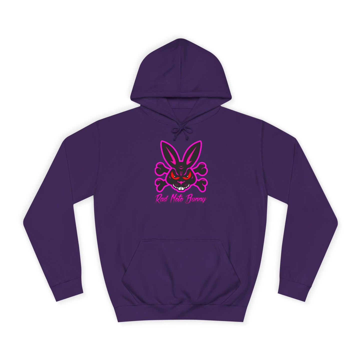 Zip Tie Certified, Rad Moto Bunny, Unisex Hoodie - Biker Style Sweatshirt for Motorcycle Enthusiasts