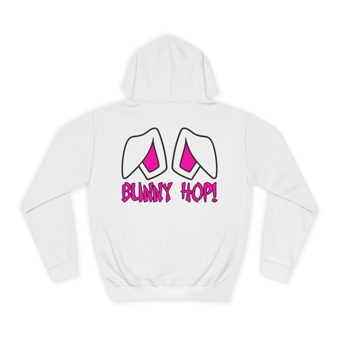 Bunny Hop!, Rad Moto Bunny, Unisex Hoodie - Biker Style Sweatshirt for Motorcycle Enthusiasts