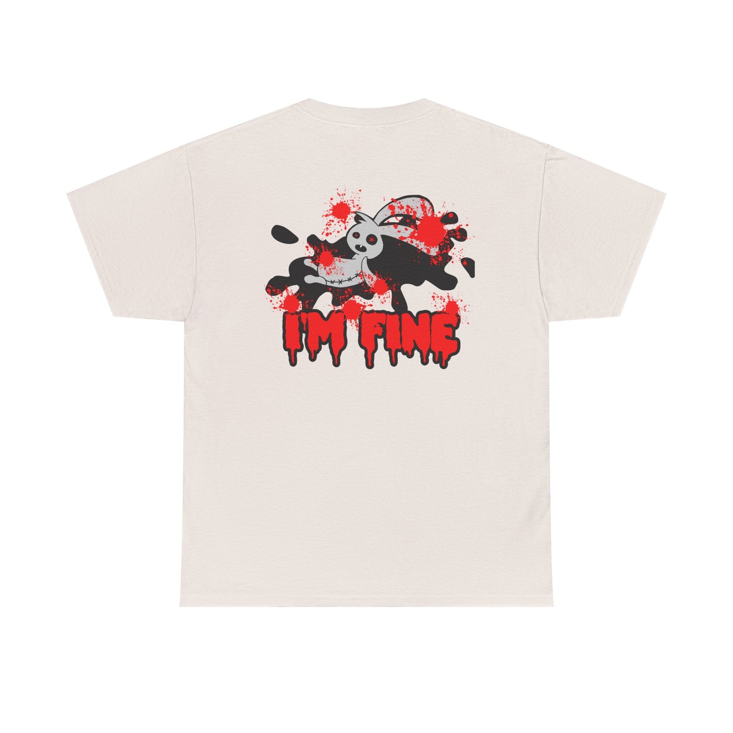 I'M FINE, Rad Moto Bunny, Heavy Cotton T-Shirt